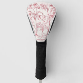 Rosa Vintage botanische Kunst Golf Headcover