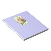 Rosa Vintage botanische Rose Notizblock (angewinkelt)