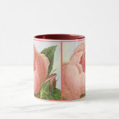Rosa Vintage botanische Rosenknospe Kaffee Tasse (Zentrum)