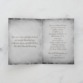 Rosa Vintage Buchdecke Gotische Hochzeitseinladung Einladung (Innenseite)