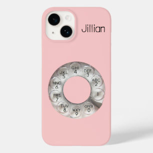 Rosa Vintage-Drehwählscheibentelefon Case-Mate iPhone 14 Hülle
