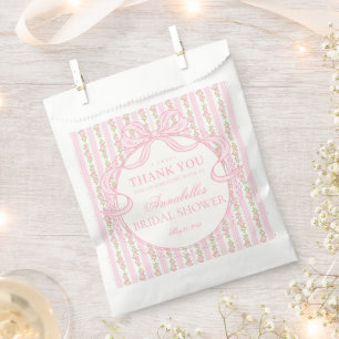 Rosa Vintage Fancy Blumen Hochzeitsdusche Dessert Geschenktütchen
