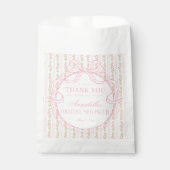 Rosa Vintage Fancy Blumen Hochzeitsdusche Dessert Geschenktütchen (Vorderseite)