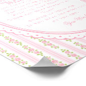 Rosa Vintage Fancy Floral Sag nicht Baby Spiel Poster (Ecke)