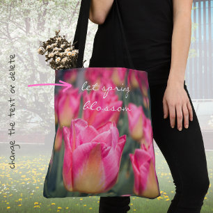 Rosa Vintage Federtulpen Tasche