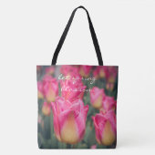 Rosa Vintage Federtulpen Tasche (Vorderseite)