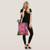 Rosa Vintage Federtulpen Tasche (Am Model)