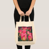 Rosa Vintage Federtulpen Tragetasche (Vorderseite (Produkt))