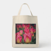 Rosa Vintage Federtulpen Tragetasche (Rückseite)