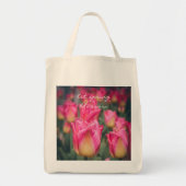 Rosa Vintage Federtulpen Tragetasche (Vorne)