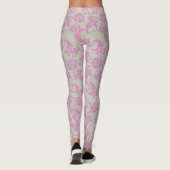 Rosa Vintage florale Leggings (Rückseite)