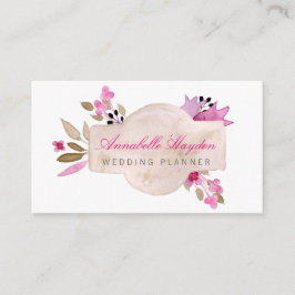 Rosa Vintage florale Visitenkarten Visitenkarte