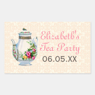 Rosa Vintage-französische Aufkleber als Partygesch