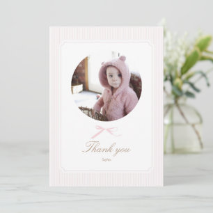 Rosa Vintage-Hase Some Bunny Is Turning One  Dankeskarte