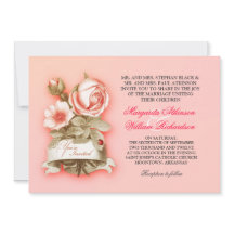 Rosa Vintage Hochzeit Einladungen