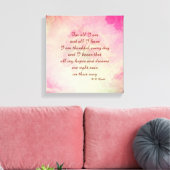 Rosa Vintage Inspirationsworte Leinwand (Insitu (Wohnzimmer))