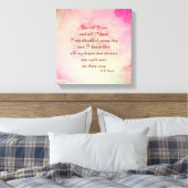 Rosa Vintage Inspirationsworte Leinwand (Insitu (Schlafzimmer))