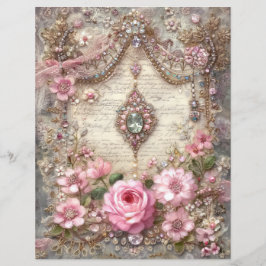 Rosa Vintage-Junk-Journal-Scrapbook-Papier
