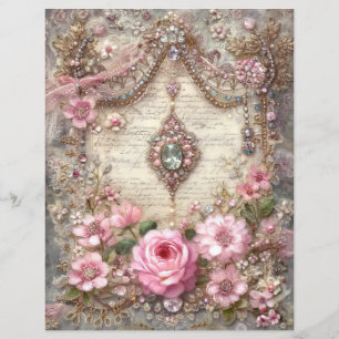 Rosa Vintage-Junk-Journal-Scrapbook-Papier