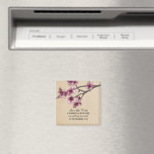 Rosa Vintage Kirschblüten speichern das Datumsfens Magnet (In Situ (Geschirrspüler))