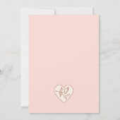 Rosa Vintage klassische Romantische Babydusche Einladung (Rückseite)