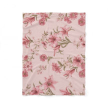 Rosa Vintage Lilien Blumencotagecore