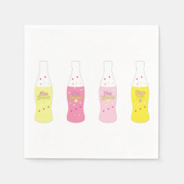 Rosa Vintage-Limonade-Sprudel-Streifen-Sommer Serviette