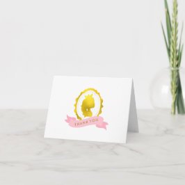 Rosa Vintage Miniatur-Prinzessin Thank You Notes Dankeskarte