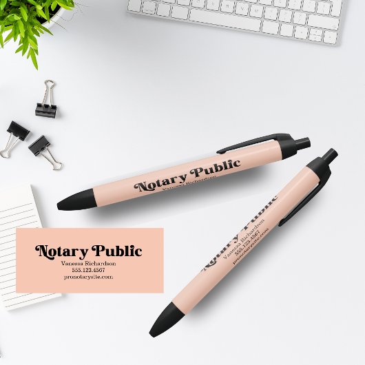 Rosa Vintage Notare Öffentliche Werbeaktion Kugelschreiber