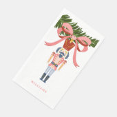 Rosa Vintage Nutcracker Ornament Personalisiert Serviette (Ecke)