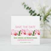 Rosa Vintage Orchideen-Save the Date Karten (Stehend Vorderseite)