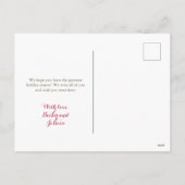 Rosa Vintage Ornamente Foto Postkarte (Rückseite)