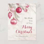 Rosa Vintage Ornamente Weihnachten (Vorderseite)