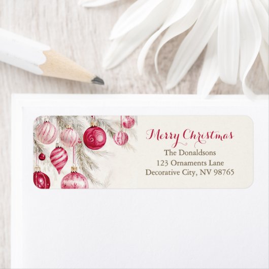 Rosa Vintage Ornamente Weihnachten (Insitu)