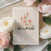 Rosa Vintage Prinzessin Burg Fairytale Einladung
