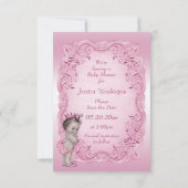 Rosa Vintage Prinzessin Save The Date Baby Shower (Rückseite)