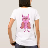 Rosa Vintage Retroeule T-Shirt (Rückseite)