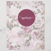 Rosa Vintage Rezeptorbinderei (Vorne/Hinten)