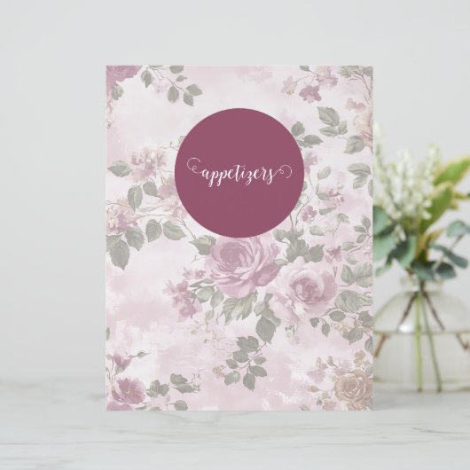 Rosa Vintage Rezeptorbinderei (Stehend Vorderseite)