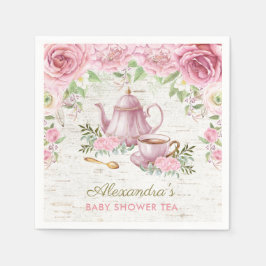 Rosa Vintage Rose Baby Tee Party Papier Napkin Serviette