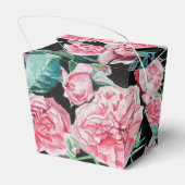 Rosa Vintage Rose Blumenkohl Tee Party Gewürztopf Geschenkschachtel (Rückseite)