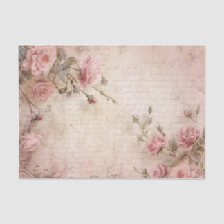 Rosa Vintage Rose Dekoupage Pattern Seidenpapier