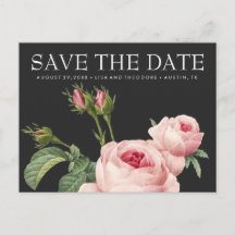 Rosa Vintage Rose Gray WEDDING speichern das Datum
