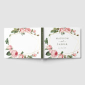 Rosa Vintage Rose Hochzeit Gästebuch (Voll)