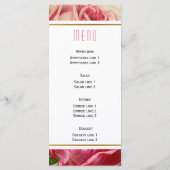 Rosa Vintage Rose Hochzeitskarte Menükarte (Rückseite)