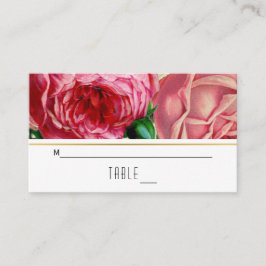Rosa Vintage Rose Hochzeitskarte Platzkarte