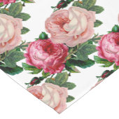 Rosa Vintage Rose / Hübscher Blumentisch Kurzer Tischläufer (Ecke)