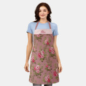 Rosa Vintage Rose mit dem Namen Alte Rose Hintergr Schürze (Getragen)