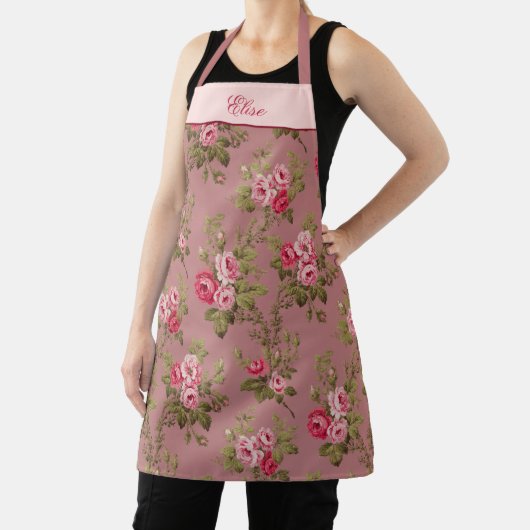 Rosa Vintage Rose mit dem Namen Alte Rose Hintergr Schürze (InSitu)