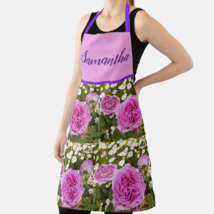 Rosa Vintage-Rose Rosen Blume Florales Foto Apron Schürze